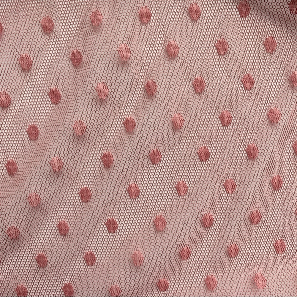 Lori Goldstein LOGO Mesh Skirt With Knit Underlay Coral Rose Size M - Picture 8 of 8
